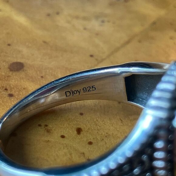 Natural African Ruby Sterling Silver Ring Size 8 - Picture 5 of 8